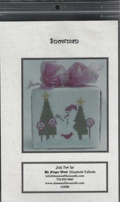 Finger Work- Elizabeth Talledo -Just for Isa-Snowman- cross stitch-New