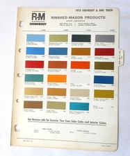 1973 Chevrolet Truck And Gmc Truck R-m Color Paint Chip Chart All Models Gm 1973 Chevrolet Truck And Gmc Truck R-m Color Paint Chip Chart All Models Gm