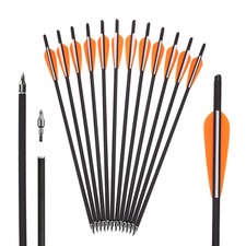 12Pcs 20 INCH Crossbow Bolts OD 8.8mm Carbon Crossbow Archery Arrows Screw Tips