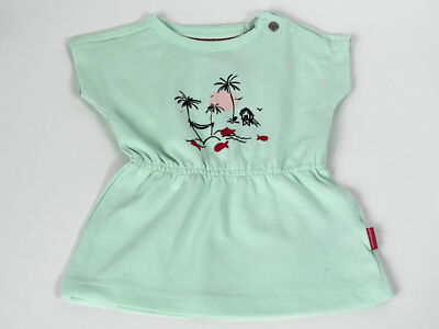 Noppies Baby Kleid grün 50 Sommerkleid Säugling Citrus Park Baumwoll-Mix Kurzarm