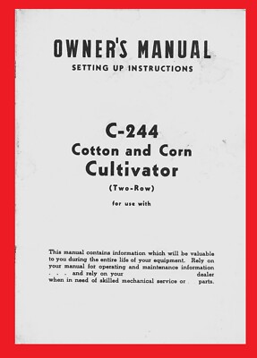 キヤノン　シーピーイー（C.P.E）　メールオーダーカタログ　1979年　C IH International Farmall C Super C C-244 2 Row Corn & Cotton