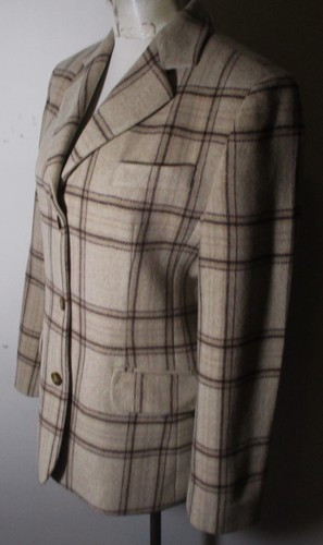 Women's L.L. BEAN Tan Wool & Cashmere Jacket Size 10 Petite - Picture 4 of 8