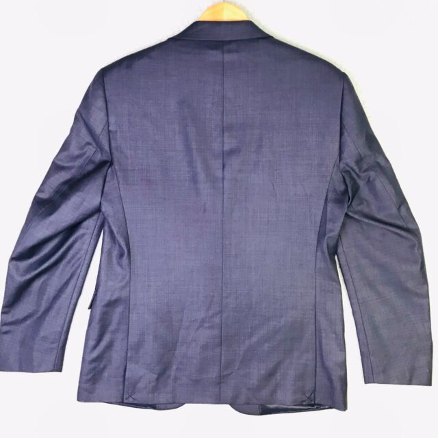 Calvin Klein X-fit Solid Slim Fit Suit 42s / 34 X 30 Postal Blue 
