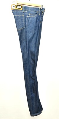 LADIES CHEAP MONDAY SKINNY HIGH WAISTED JEANS BLUE SIZE W 26 L 34