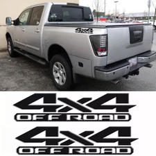 2Pcs Sport Matte Black 4X4 Off Road Truck Sticker Decal For Nissan Titan