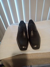 Salvetto Mens Black Lace Up Dress Shoes