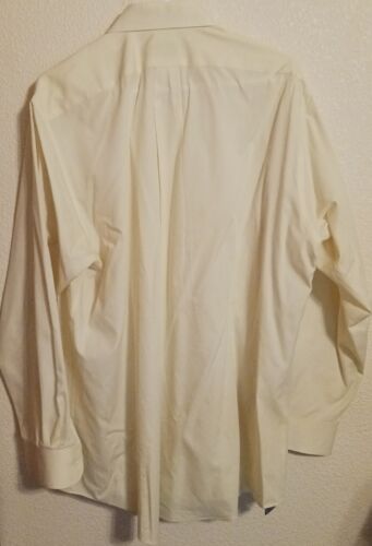 Van Heusen Button Up Shirt Mens 16 1/2 34/35 Yellow Long Sleeve Wrinkle Free - Picture 5 of 6