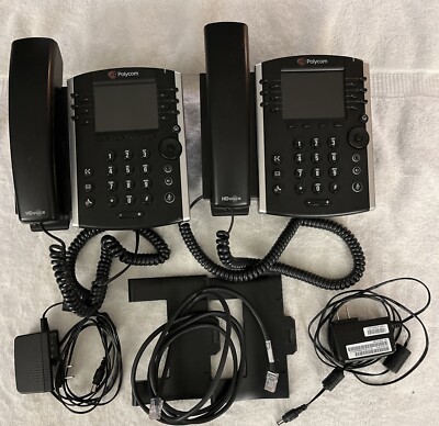 Polycom VVX 410 Skype Desktop Business Phone with HD Voice Lot Of 2