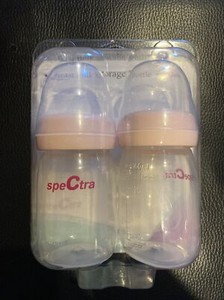 New speCtra 5.4oz/160ml Breast Milk Storage Bottles Set of 2 New Sealed