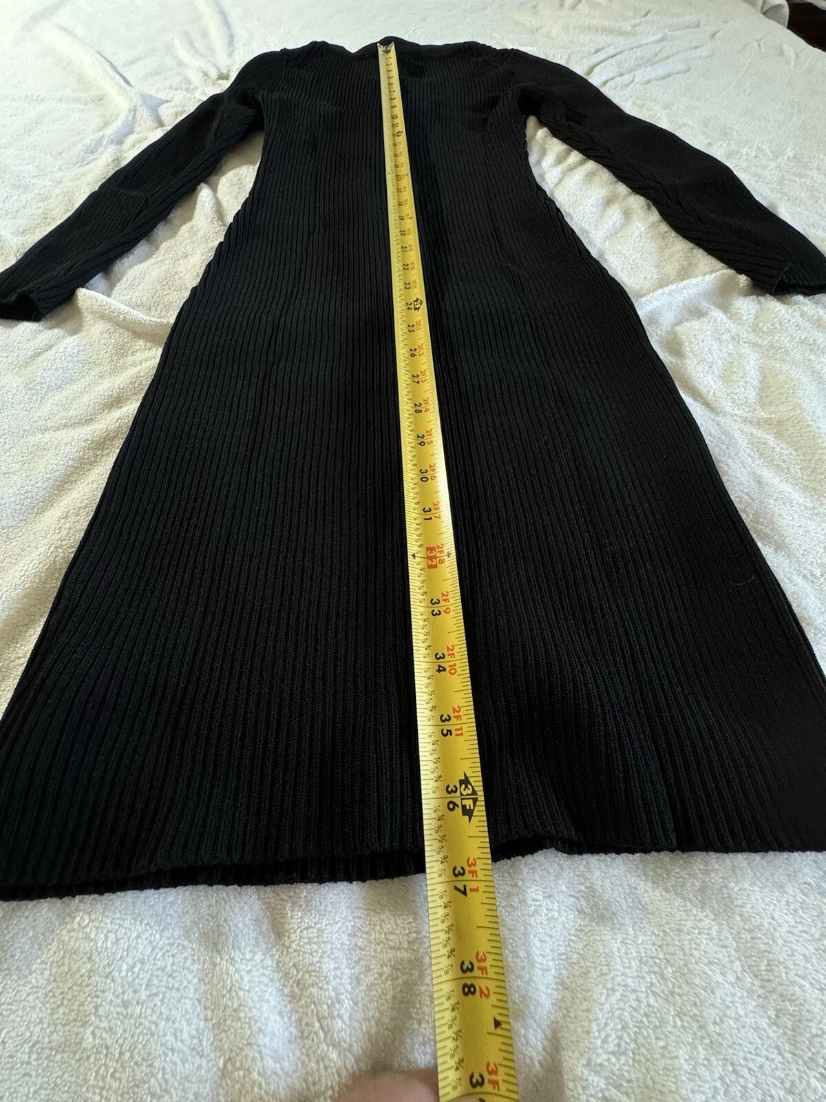 Maglione Michael Kors M elasticizzato nero cravatta stringata a costine FANTASTICO