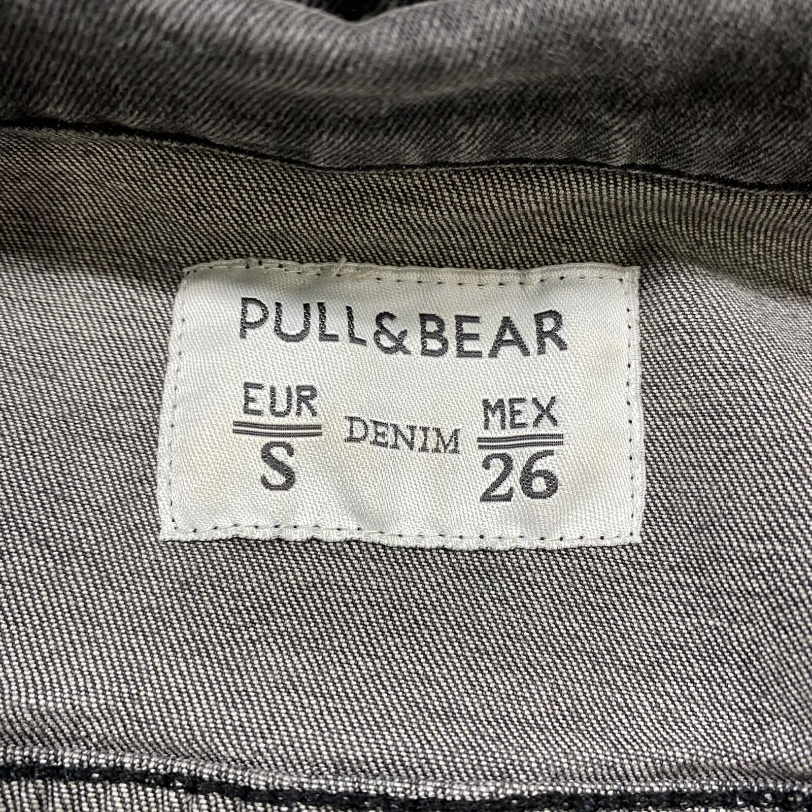 PULL & BEAR Button Down Collared Black Denim Jean… - image 8