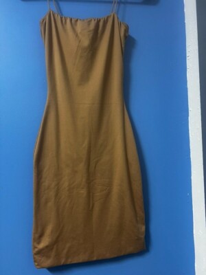 Windsor Womens Camel Brown Bodycon Dress, STRETCH, BODYCON, COQUETTE, Y2K, XS