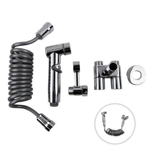 Hygienic Shower For Bathroom-Toilet Bidet Shower Head Double Outlet - Picture 3 of 10
