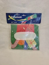 Vintage New Applique Windsock Christmas Stocking 60" Long WSO-74 NIP Taiwan