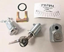 NEW 1970-1977 Chevrolet Corvette Compartment, Tire & Alarm lock set with GM keys