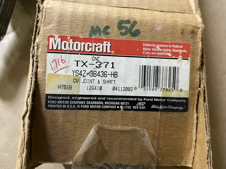 Junta y eje lado derecho Ford YS4Z-3B436-HB CV Focus 2000-2003 con eje de 25 mm Foto 2 de 4