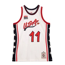 Mitchell & Ness NBA Authentic Jersey USA 1996 Karl Malone White *NEW*