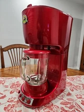 NOSTALGIA ELECTRICS CARIBBEAN CHILLER MARGARITA BLENDER FROZEN DRINK MACHINE RED
