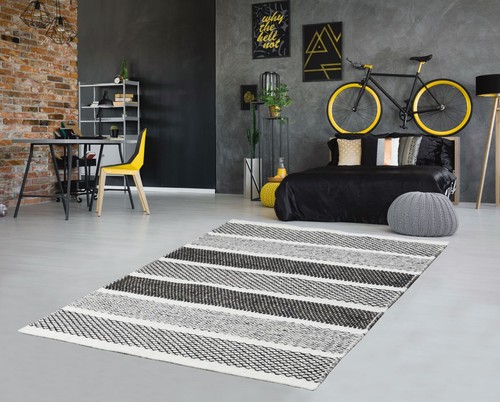 Kelim Teppich Naturfarben | Flachgewebe | Skandinavisch | Designerteppich | Neu - Bild 10 von 13