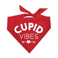 Cupid Vibes Valentine's Day Dog Bandana Red OS 1188