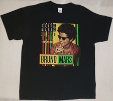 BRUNO MARS XXIVK Magic World Tour 2018 Size Large Black T-Shirt