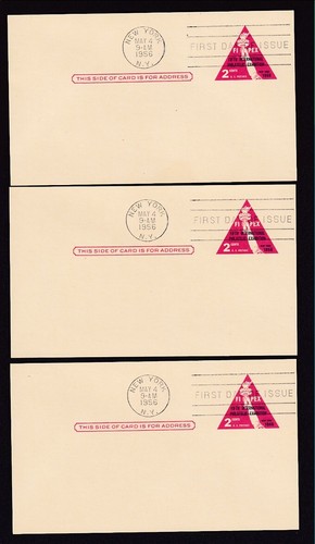 FIVE US #UX44 POSTAL CARDS WITH 1ST DAY CANCELLATIONS 1956 - 第 1/4 張圖片