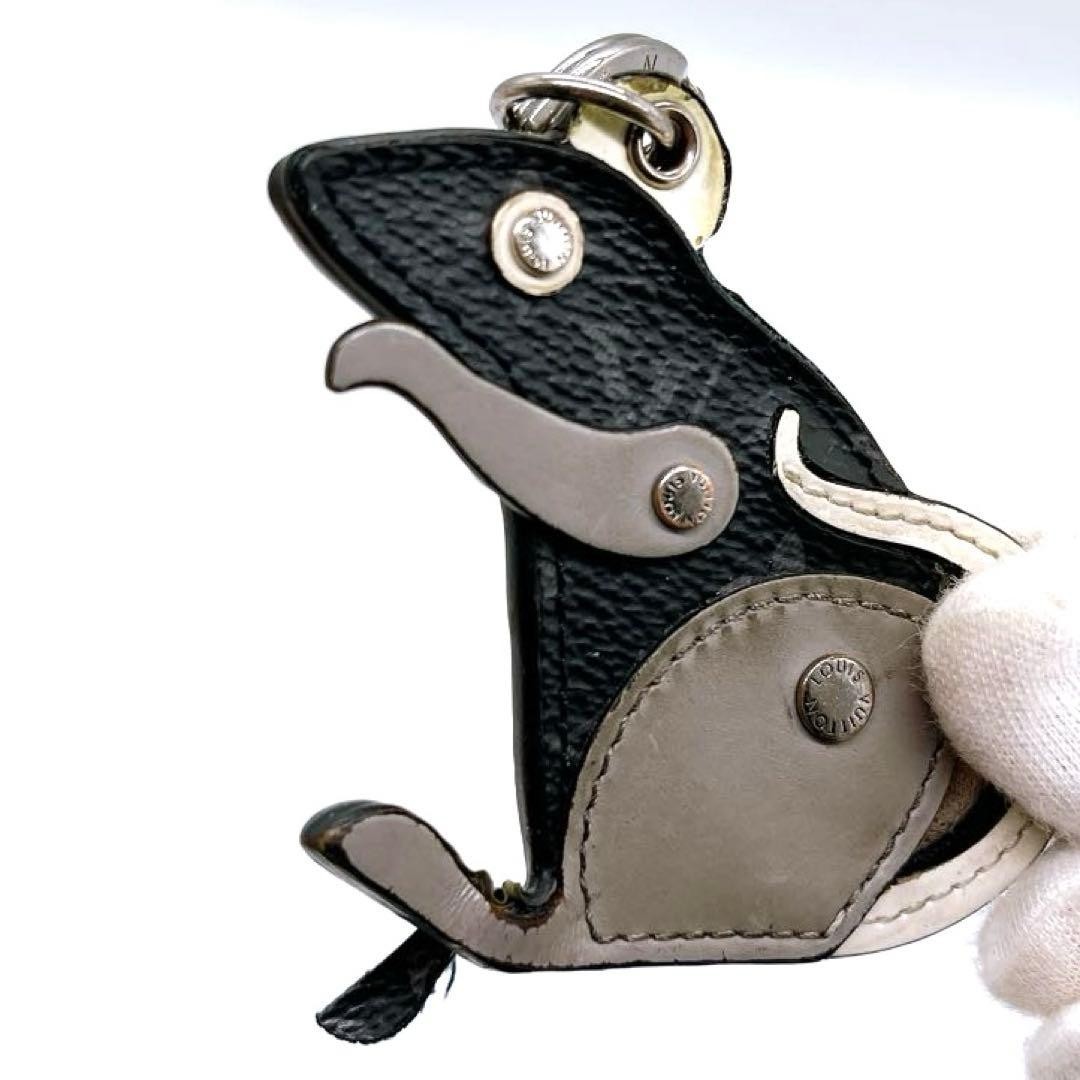 LOUIS VUITTON M68835 Eclipse Porte Cles LV Rat Key Bag Charm USED JP thumbnail 6