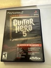 PS2 Guitar Hero 5 PlayStation 2  With Manual 85 Songs