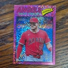 Topps Heritage 2023 Mike Trout #163 Angels Sparkle Parallel Baseball Card