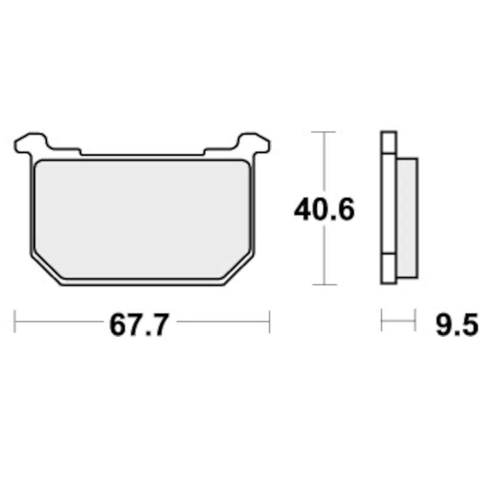 Pastillas de freno para Kawasaki LTD 750 1983 Front Street SBS Foto 2 de 4