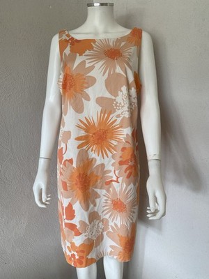 NWT Trina Turk Orange Flower Sundress Size 12 ￼