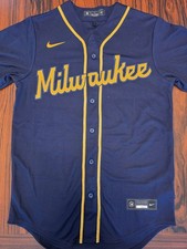 Nike Milwaukee Brewers Kolten Wong Jersey Mens Small