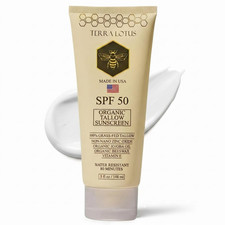 Organic Tallow Sunscreen SPF 50 For Face and Body Mineral Non-Nano Zinc Reef