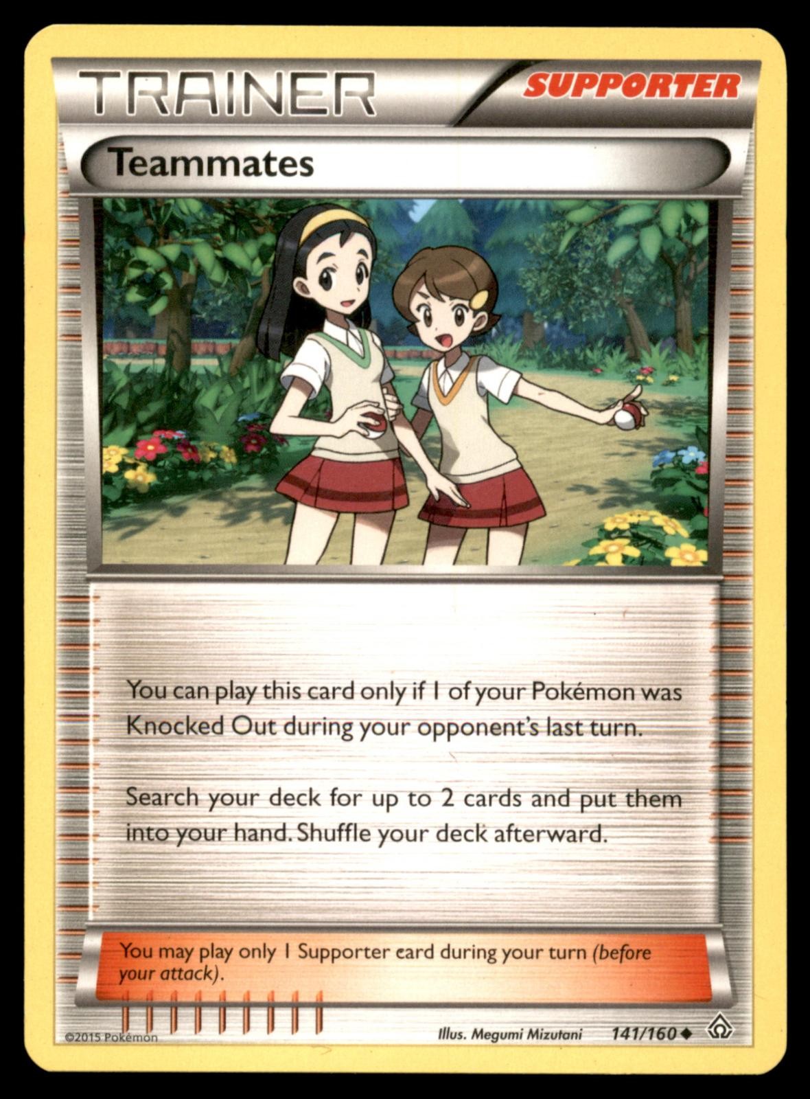 Teammates 141/160 Uncommon Primal Clash Pokemon Near Mint