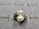 GRANDMA GRABE'S BEAUTIFUL VINTAGE 925 STERLING SILVER PEARLS 6G RING SIZE 7