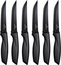 Steak Knives Set of 6 Stainless Steel Serrated Steak Knife kitchen Knife Set
