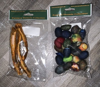 Painter's Threads Collection Klimt Silk Carrier Rods 3x & Silk Cut Cocoon 30x