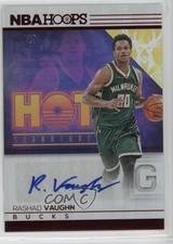 2016-17 Panini NBA Hoops Hot Signatures Red 2/25 Rashad Vaughn #10 Auto fm0
