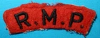 WW2 RMP ROYAL MILITARY POLICE CLOTH SHOULDER TITLE PATCH GENUINE MILITARY BADGE