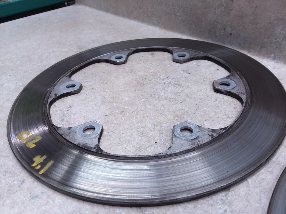 Par de rotores de freno delanteros Honda 650 Nighthawk CB CB650 CB650SC USADO 1985 ANSI-C12 Foto 3 de 4