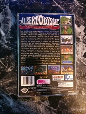 Albert Odyssey: Legend of Eldean Sega Saturn Case And Original Back Art Only