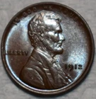 Uncirculated 1912-P Lincoln Cent, Highly Lustrous & Well-Struck.