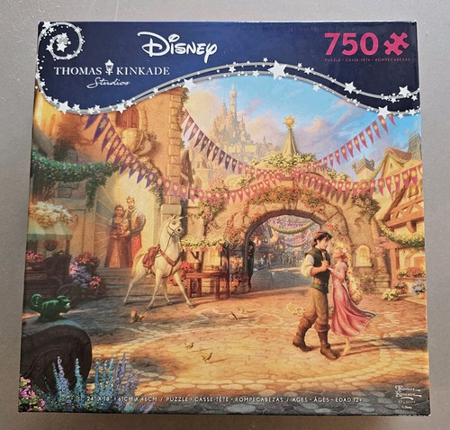 Disney Thomas Kinkade Puzzle Rapunzel Tanzen im sonnenbeschienenen Hof 750 Teile