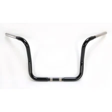 KST Kustoms High Black 1 1/4" SS Six Bend Kicker 12" Rise Handlebar-458999HG
