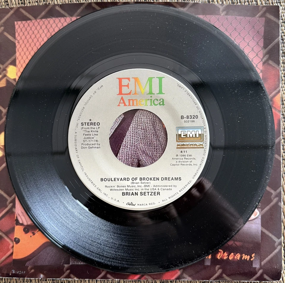 Brian Setzer - Boulevard of Broken Dreams/Keep You lovin’ Strong-EMI B-8320 M PS - Image 3 of 4