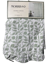 William Morris  Co Shower Curtain Cotton Gauze Rosehip Green 72x72 OEKOTEX NWT 