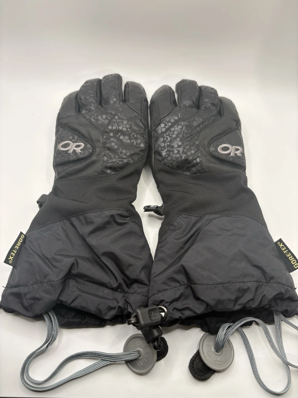 Women’s Outdoor Research Gore-Tex Leather Ski Gloves Black Small OR