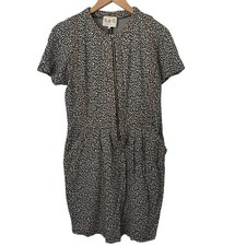 Sea New York Leopard Print Sheath Dress Women's Size 6 Stretch Old Money Glam