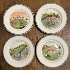 Villeroy & Boch Design Naif Set Of 4 Bread Plates 6.5” Luxembourg Excellent