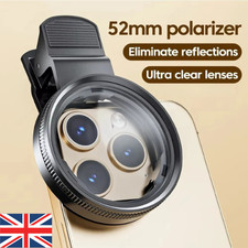 Clip-on 52mm CPL Filter Polarizing for Phone Universal Circular Polarizer Lens